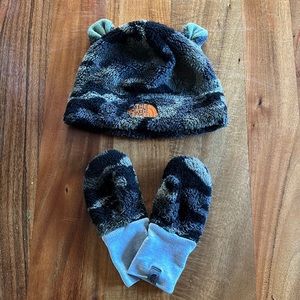Toddler North Face Fleece Hat & Glove Set
